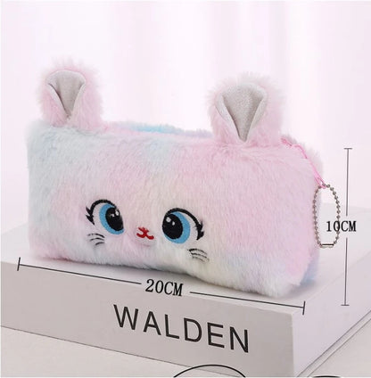 Gradient Kitten Plush Pencil Case