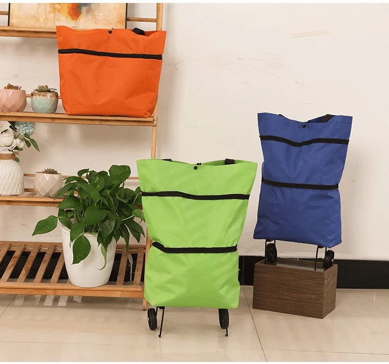 Portable Folding Shopping Trolley Bag
