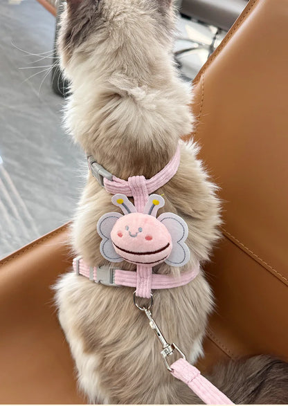 Escape-Proof Adjustable Cat Harness & Lead Set