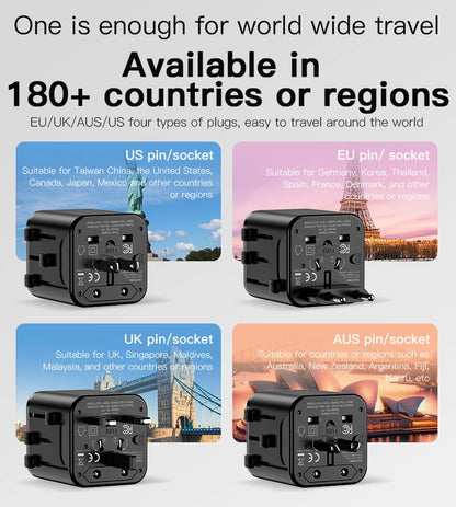 Universal Travel Plug Adapter – Worldwide Power Adapter