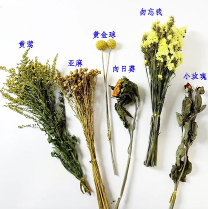 Natural Dried Flower Habitat Decor for Small Pets