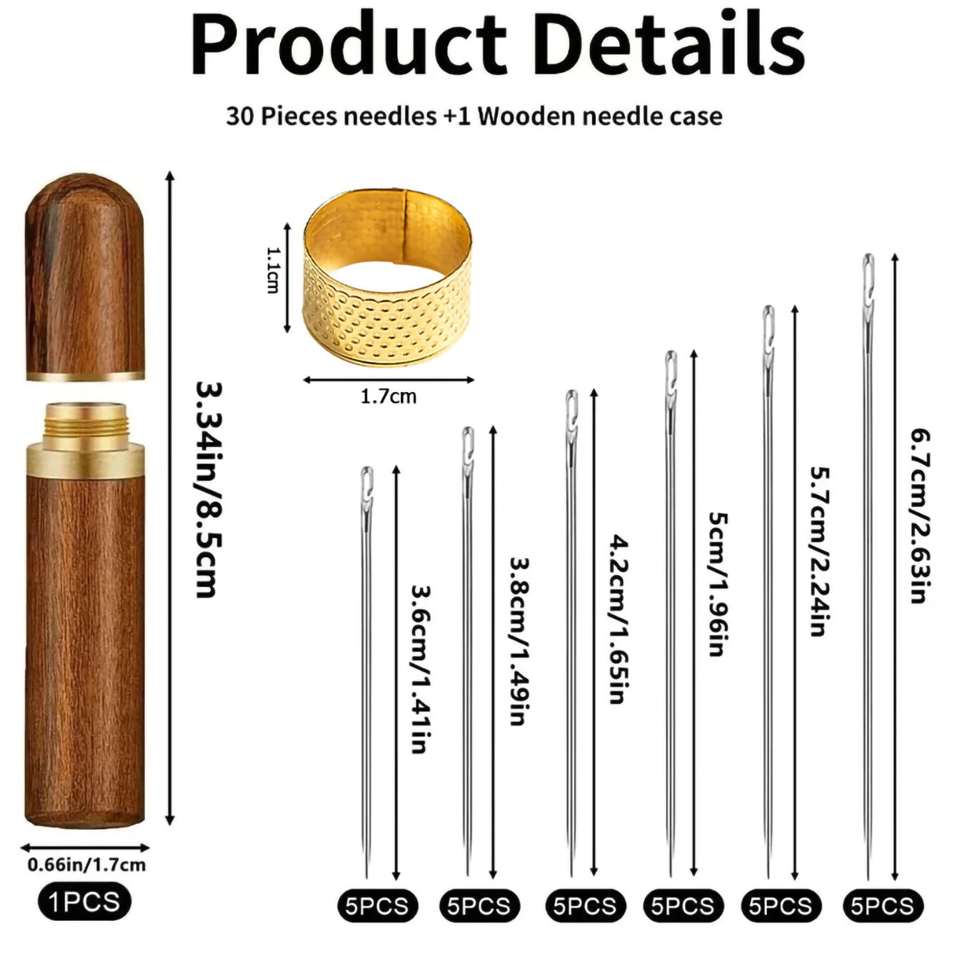 Self-Threading Sewing Needle Set