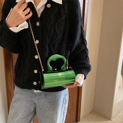 Golden Cylinder Evening Clutch