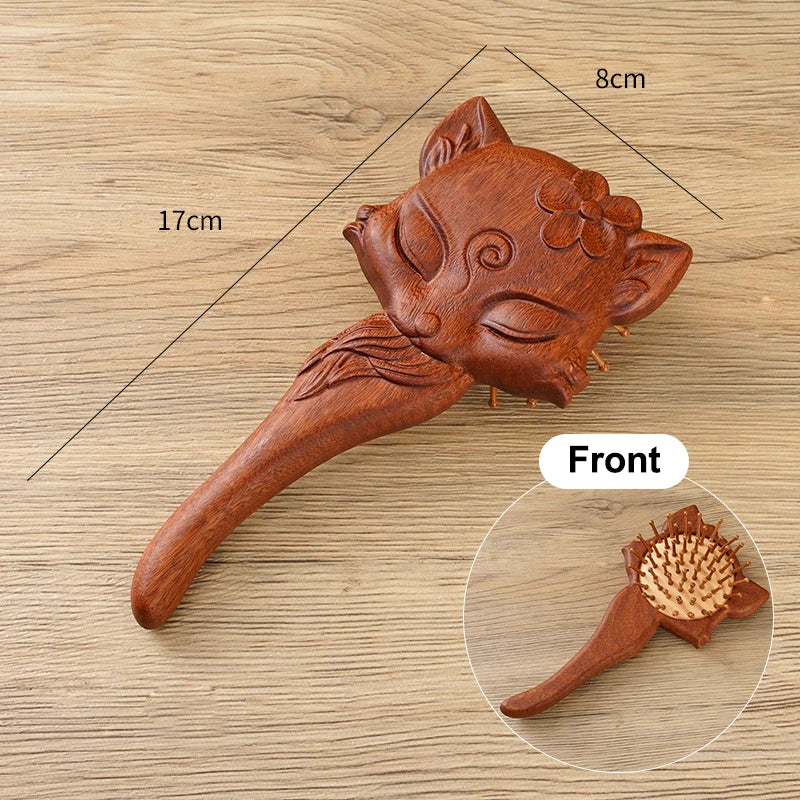 Animal Shape Sandalwood Massage Hair Comb