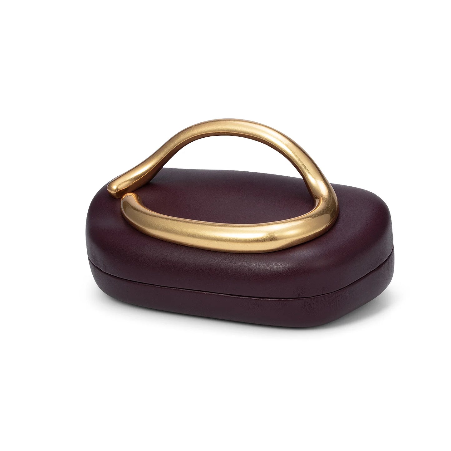 Oval Handle Box Crossbody Bag