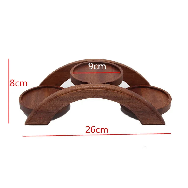 Wooden Sushi Bridge Serving Plate