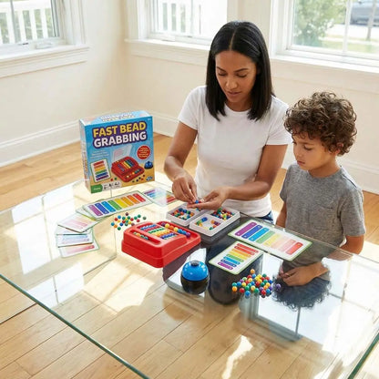 Fast Bead Grabbing Board Game with Bell