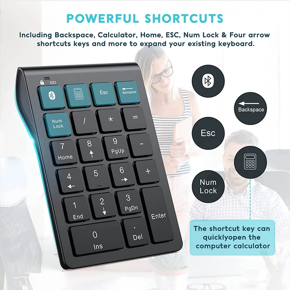 Rechargeable Bluetooth Numeric Keypad