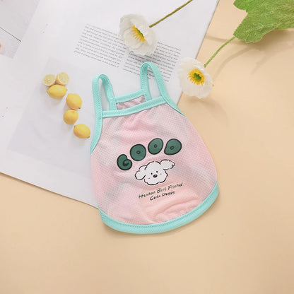 Lightweight Ice-Silk Feel Sleeveless Pet Shirt