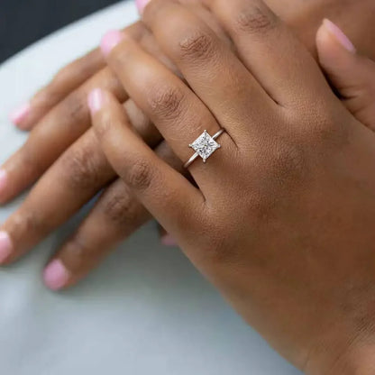 2CT Real 925 Sterling Silver Engagement Ring