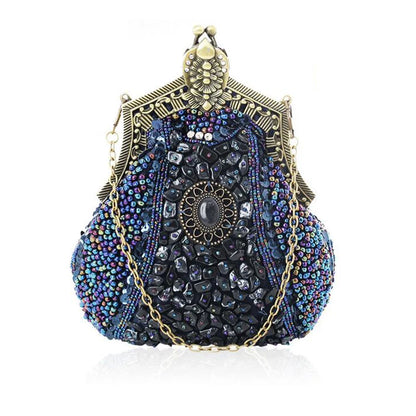 Vintage Beaded Evening Clutch Bag
