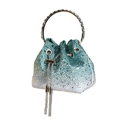 Luxury Rhinestone Bucket Evening Bag