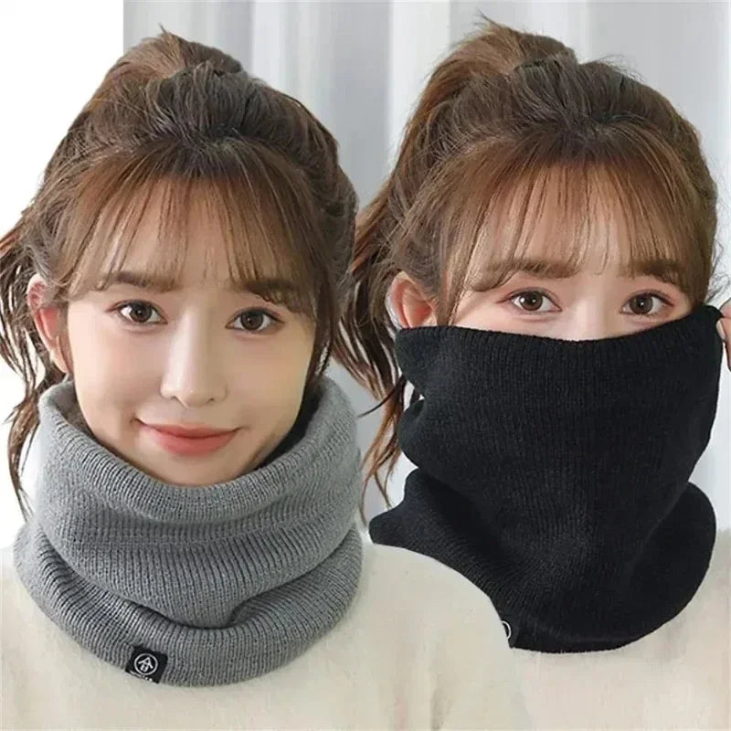 Fleece-Lined Knitted Neck Warmer