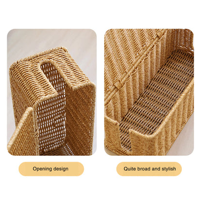 Hand-Woven Cable Storage Box Organizer