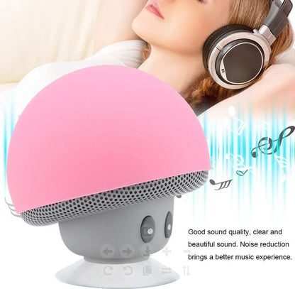 Mini Mushroom Bluetooth Speaker with Suction Cup