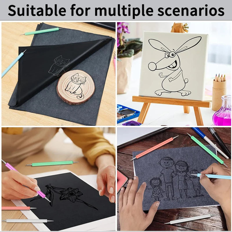 A4 Reusable Graphite Transfer Paper Set