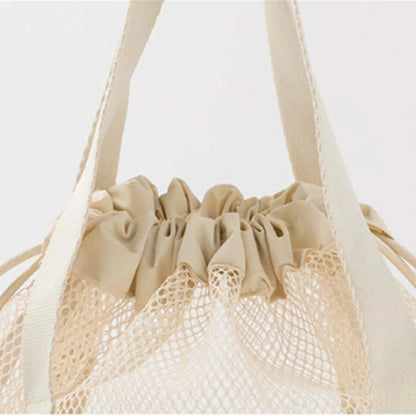 Foldable Drawstring Mesh Toiletry Storage Bag