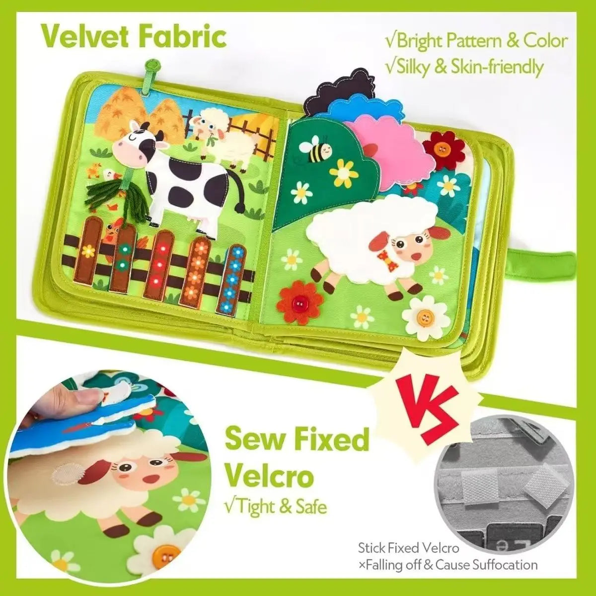 Interactive Farm-Themed Felt Learning Book