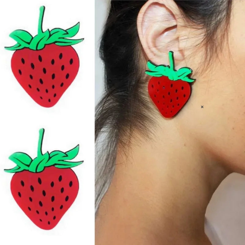 Fruit Vegetables Acrylic Drop Earrings