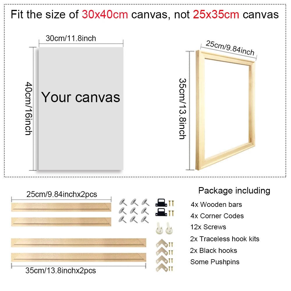 Wooden Canvas Frame for Paintings & Photos