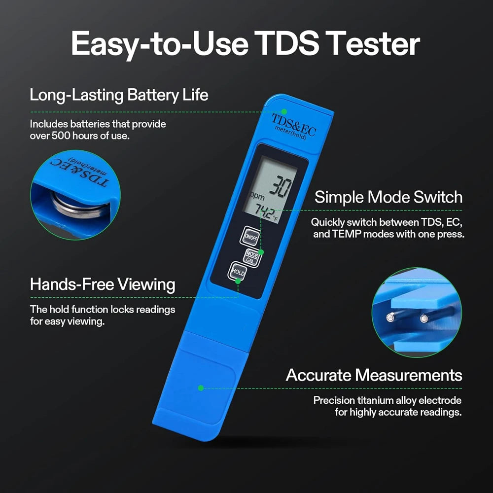 Digital pH & 3-in-1 TDS/EC Temperature Meter Kit