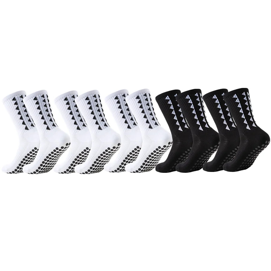 Non-Slip Athletic Grip Socks 5 Pairs