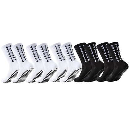 Non-Slip Athletic Grip Socks 5 Pairs