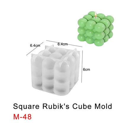 3D Silicone Cylinder Candle Mold