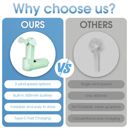 Foldable Mini USB Handheld Fan