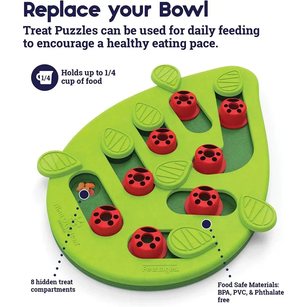 Cat Puzzle Treat Toy with Adjustable Difficulty