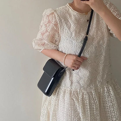 Mini PU Leather Flap Crossbody Phone Bag