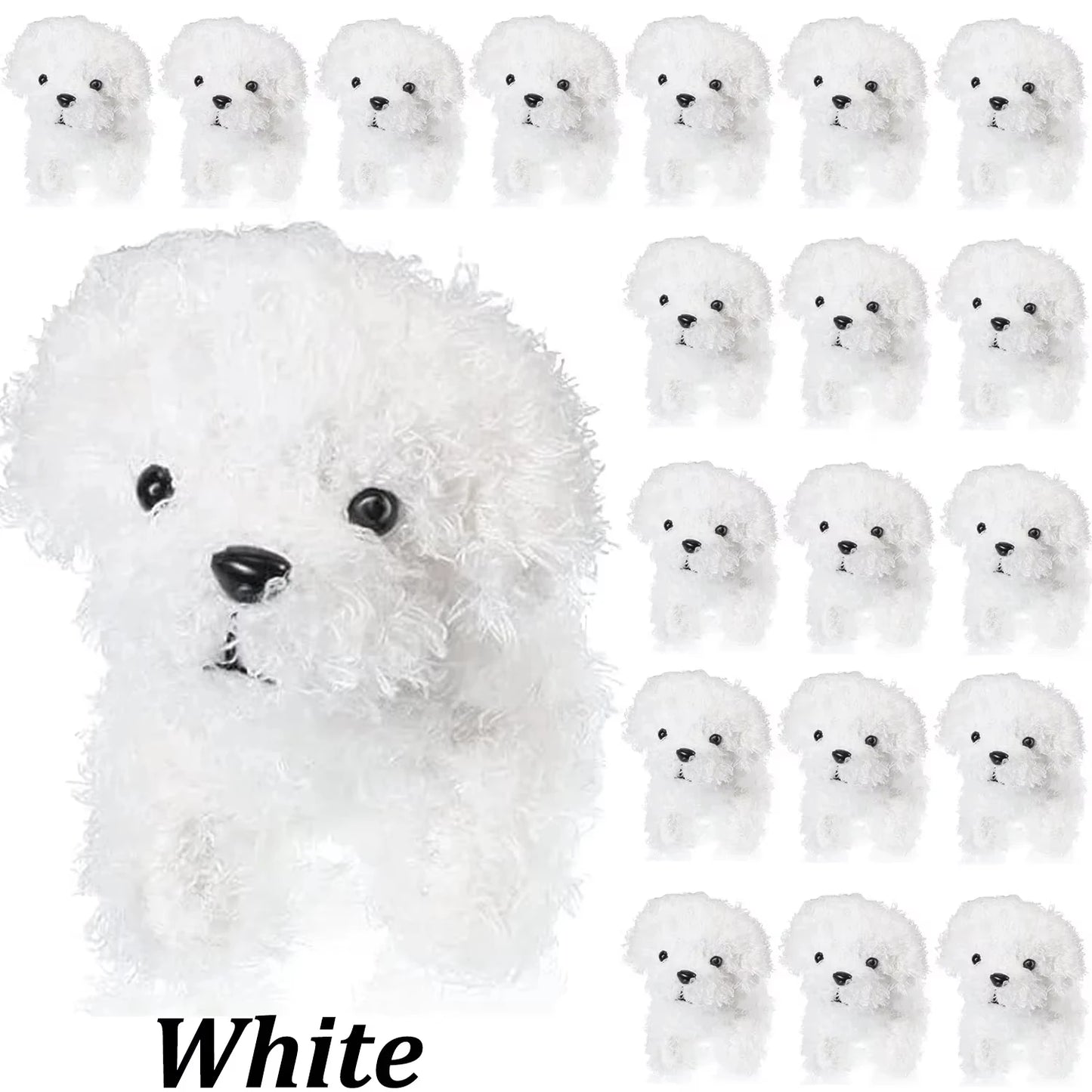 Teddy Dog Plush Keychain Toy Set