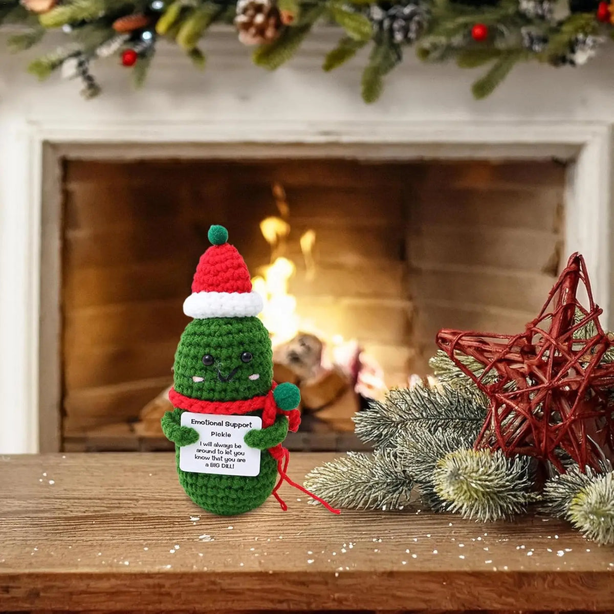 Positive Christmas Potato Crochet Toy