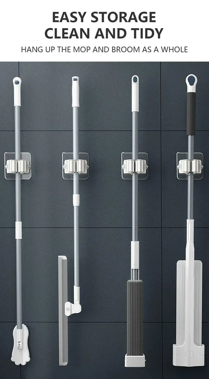 Wall Mounted Mop & Broom Holder Set