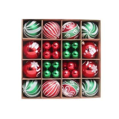 16-Piece Glass Christmas Bauble Set