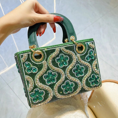Rhinestone Box Crossbody Bag