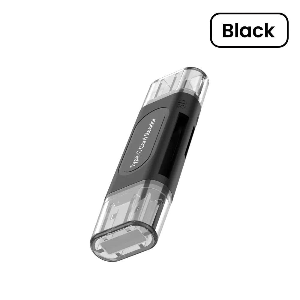 4-in-1 USB & USB-C SD/TF Card Reader