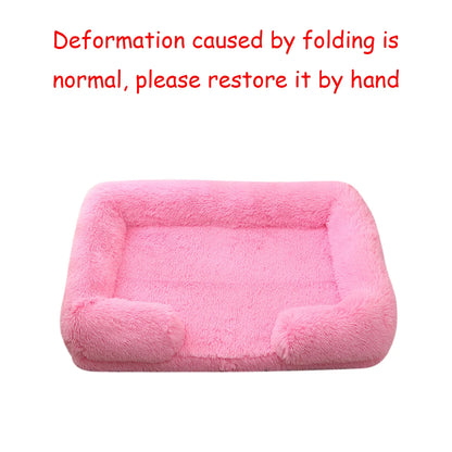 Orthopedic Plush Bolster Dog Bed