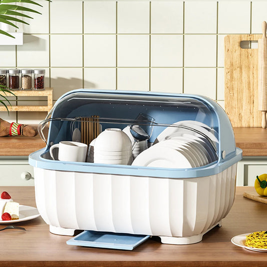 Covered Dish Drying Rack & Storage Cabinet