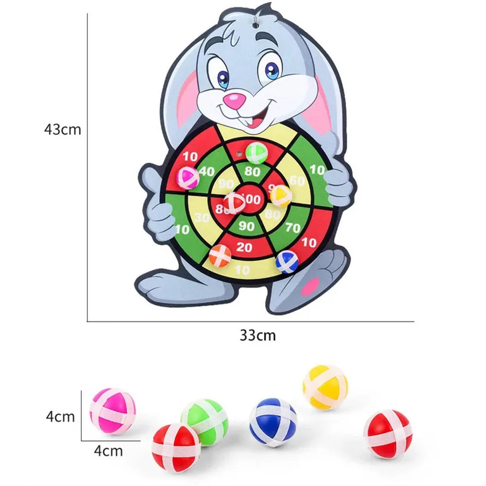 Kids Cartoon Sticky Ball Dart Board Game