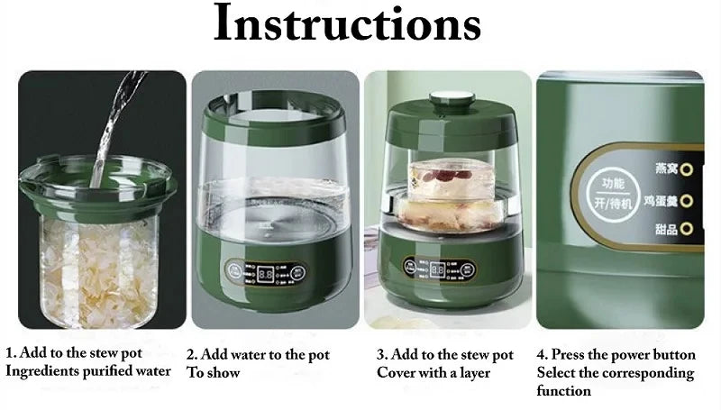 Portable Glass Stew Pot