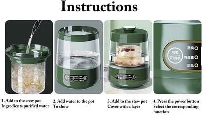 Portable Glass Stew Pot