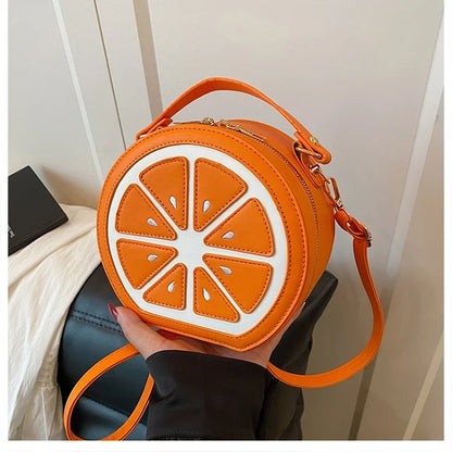 Citrus Slice Round Crossbody Bag