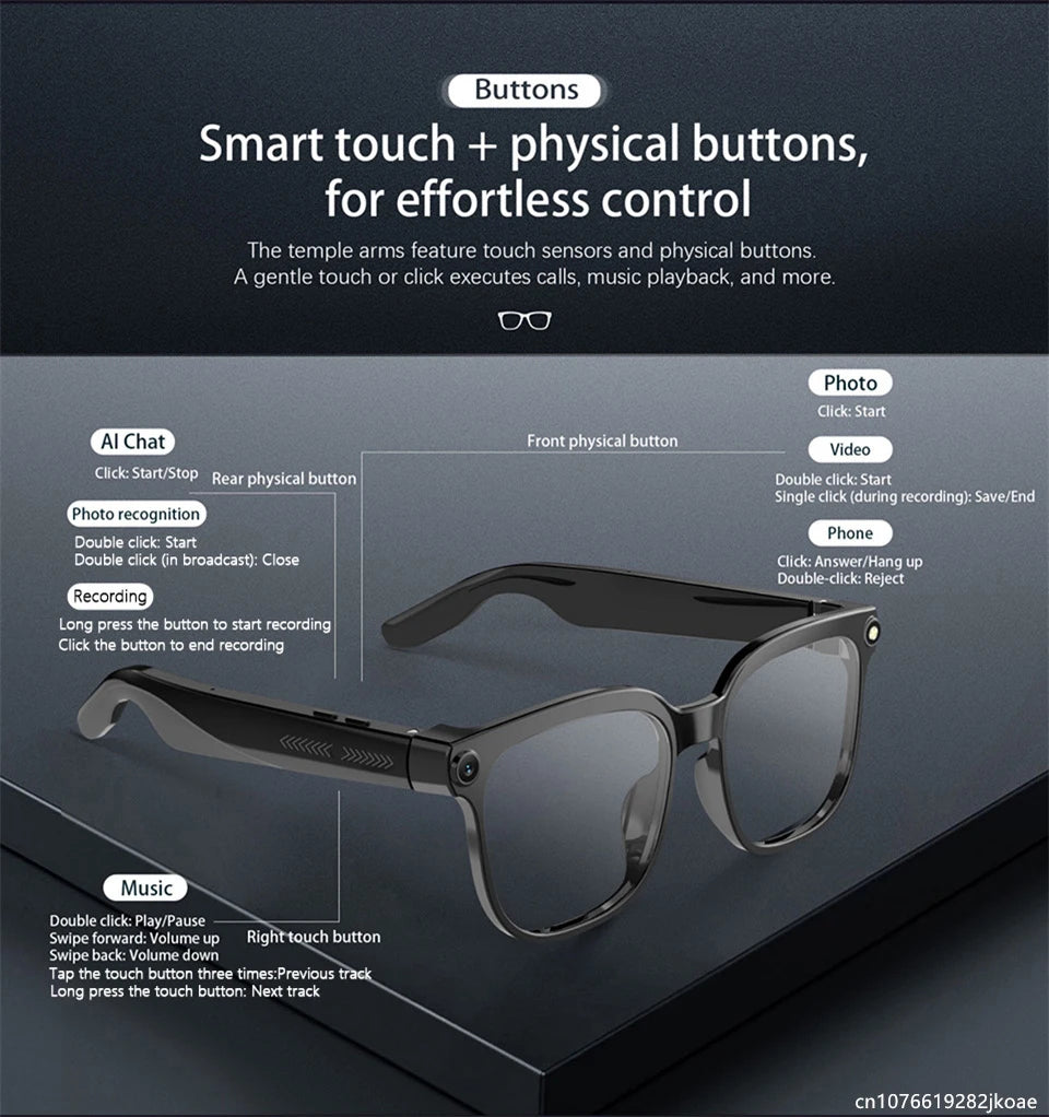 AI Camera Smart Glasses