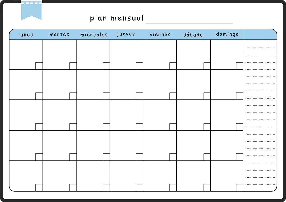 Magnetic Weekly & Monthly Dry Erase Fridge Planner