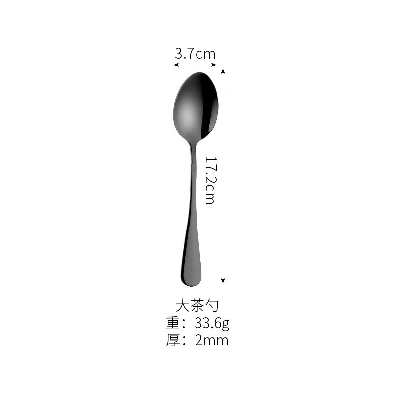 Black Stainless Steel Cutlery Set