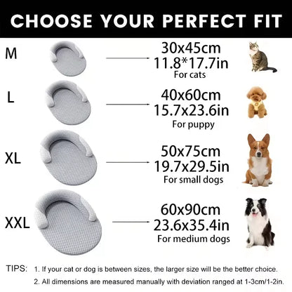 Ice Silk Cooling Pet Bed Mat