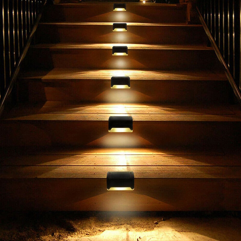 1/4/10/20pcs LED Solar Stair Lights