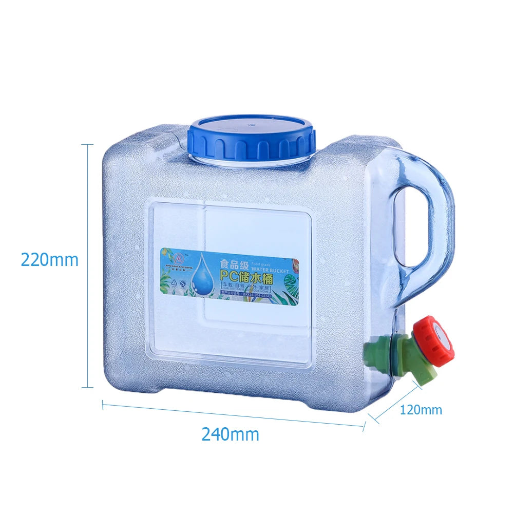 5/5.5/7.5/10/12/15/22L Capacity Pure Water Buckets Container with Faucet