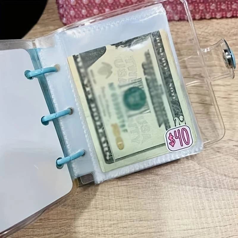 Mini PVC Budget Binder for Cash Stuffing & Saving Goals
